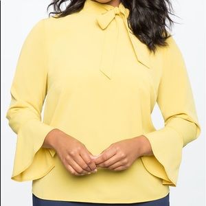 Eloquii Tie Neck Blouse